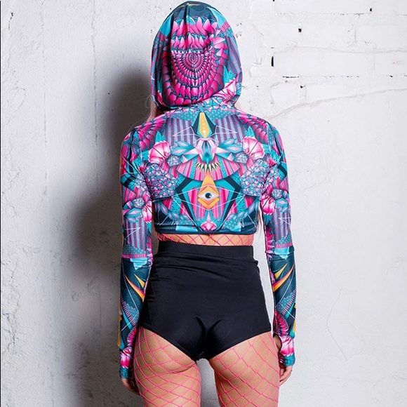 Devil Walking psychedelic hoodie - Picture 2 of 4